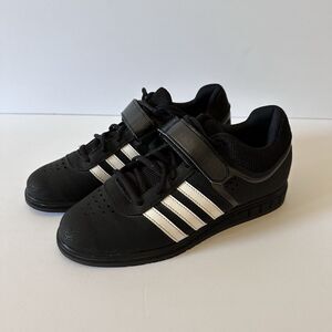 Adidas Powerlift 2.0 Weightlifting Shoes Core Black White Gym Squat Mens Size 7
